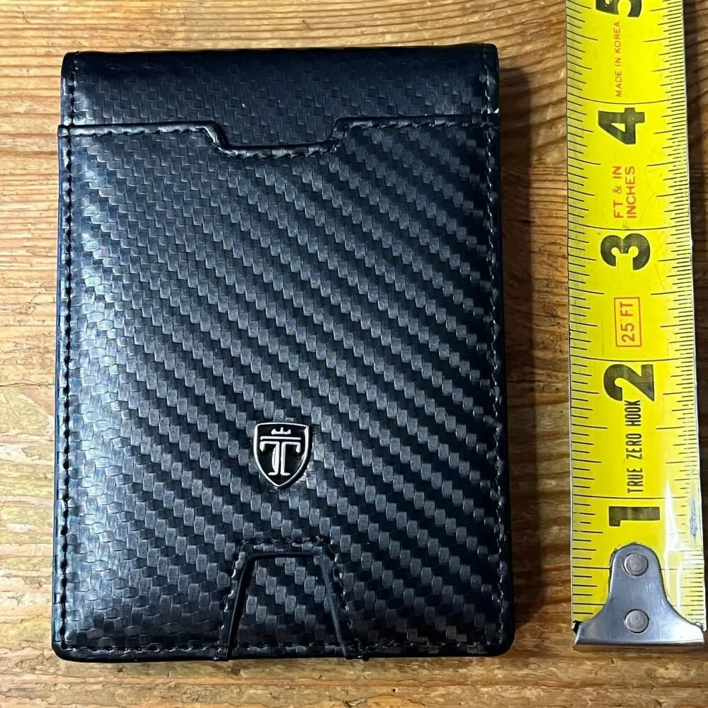 TRAVANDO Mens Slim Wallet with Money Clip Bifold New in Box